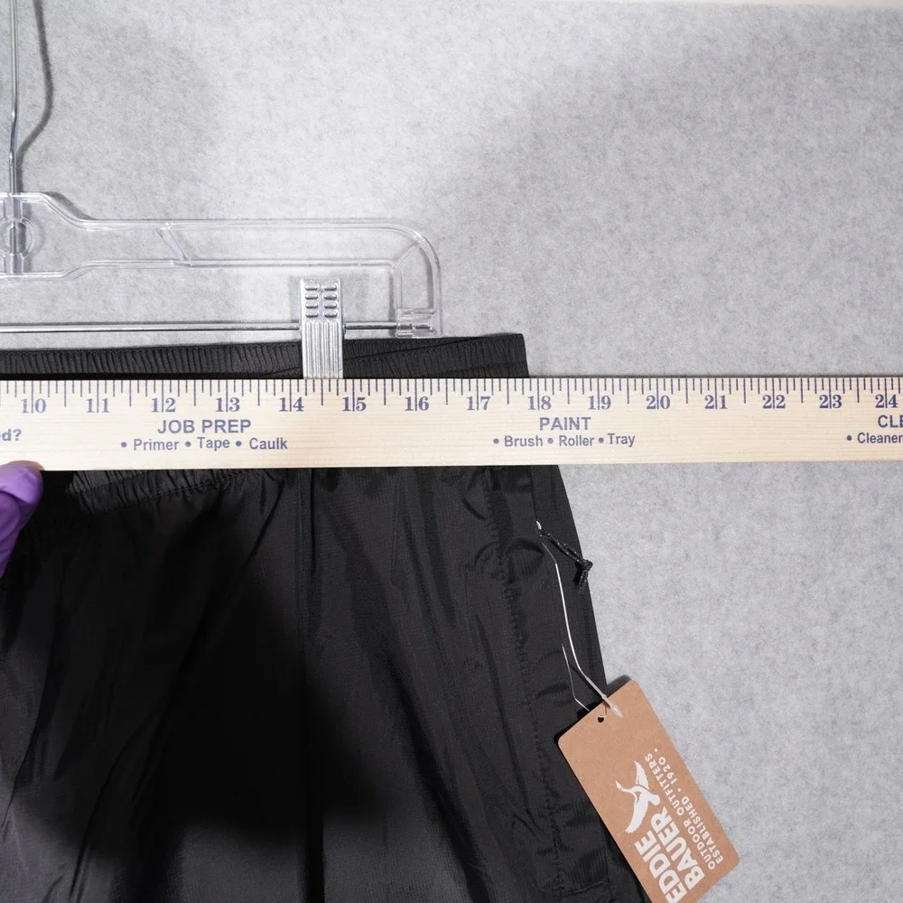 Eddie Bauer Rain Pants Mens L Black Rippac Waterproof Ripstop Outdoor Hiking New - Picture 3 of 7
